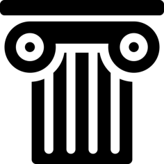 Classic Column Line Tracing Svg Vector, Free Vectors File